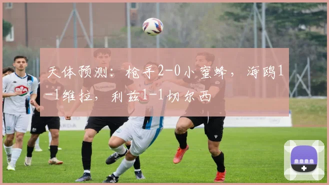 天体预测：枪手2-0小蜜蜂，海鸥1-1维拉，利兹1-1切尔西