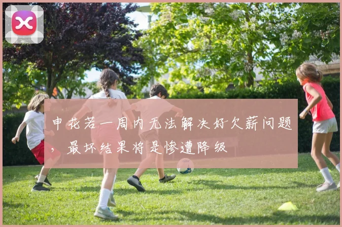 申花若一周内无法解决好欠薪问题，最坏结果将是惨遭降级