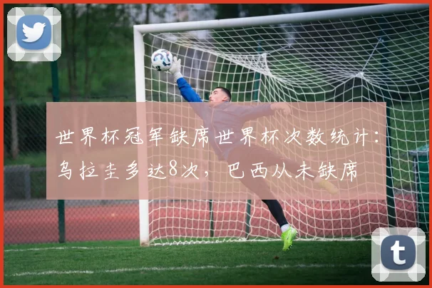 世界杯冠军缺席世界杯次数统计：乌拉圭多达8次，巴西从未缺席